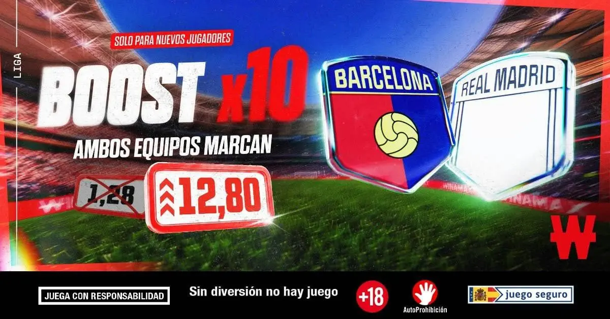 Winamax: FC Barcelona vs Real Madrid. Boost x10